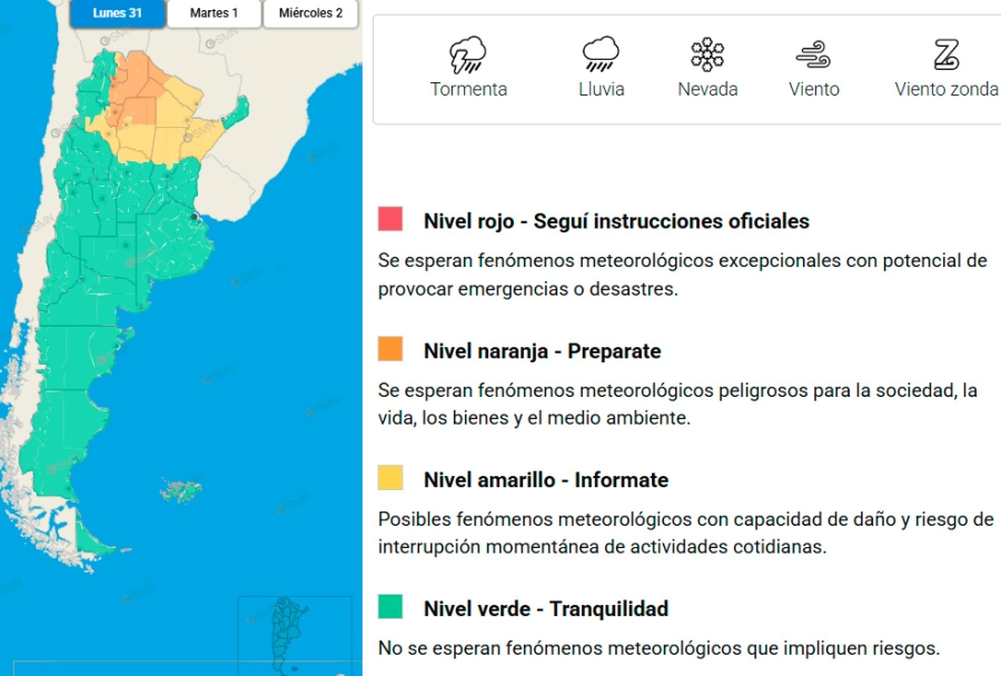 Cesó la alerta por tormentas en Entre Ríos: se espera una semana más fresca