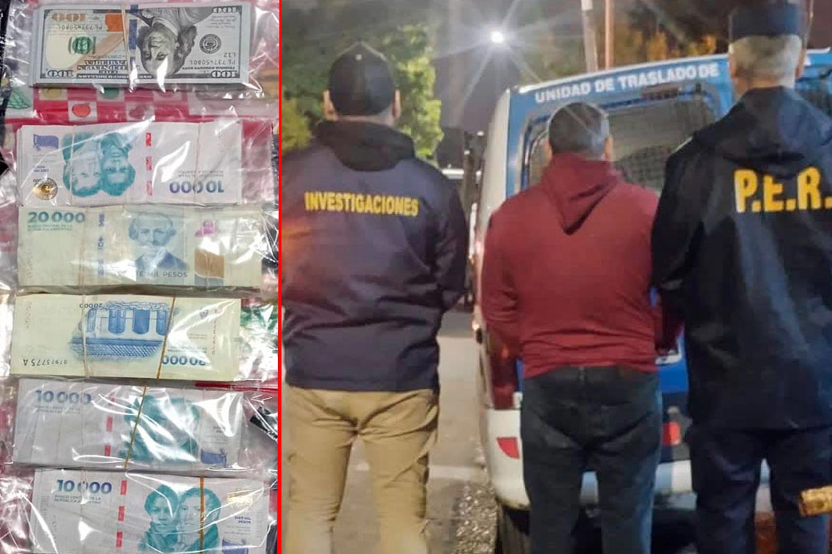 Robó 6 mil dólares y  millones al dueño de supermercado de Paraná y lo detuvieron