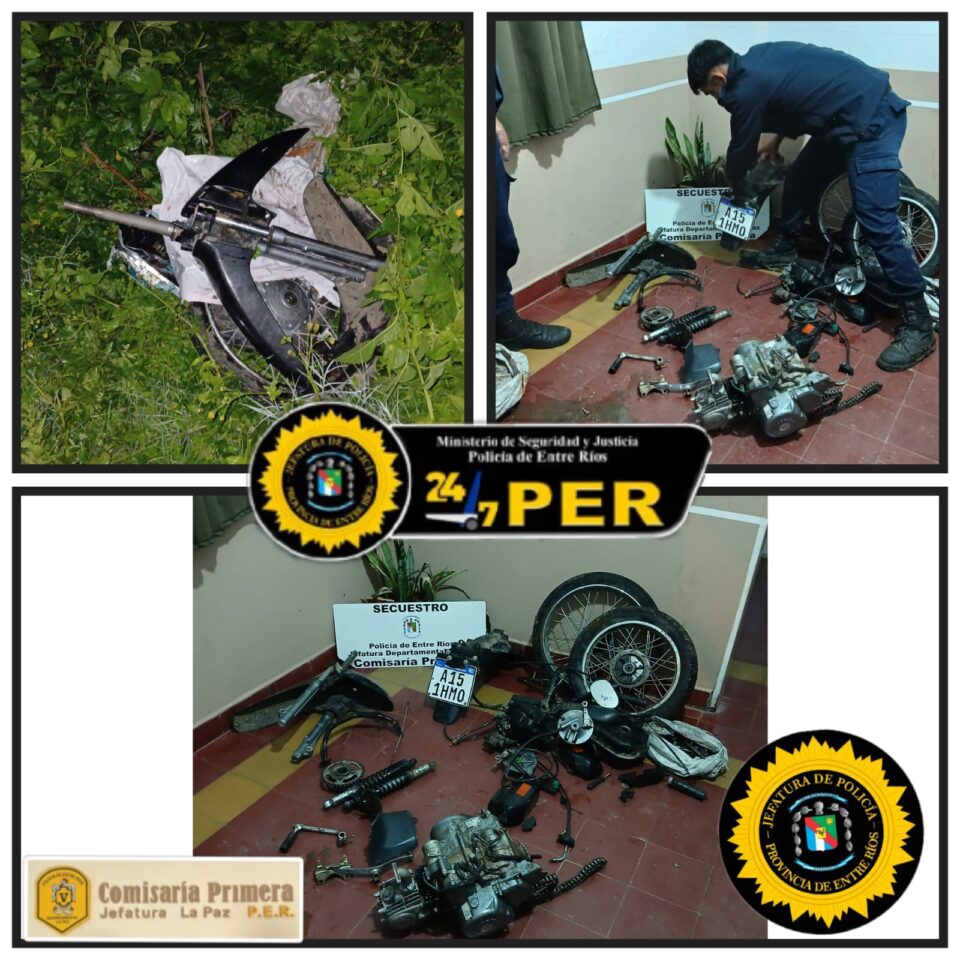 RECUPERACIÓN DE MOTOCICLETA SUSTRAÍDA EN LA PAZ Jefatura Departamental La Paz – Comisaría Primera