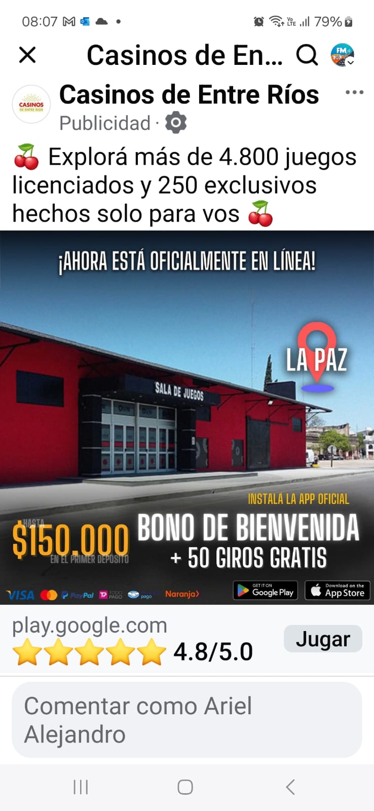Alerta: estafa digital utiliza imágenes de casinos de Entre Ríos para engañar a los usuarios