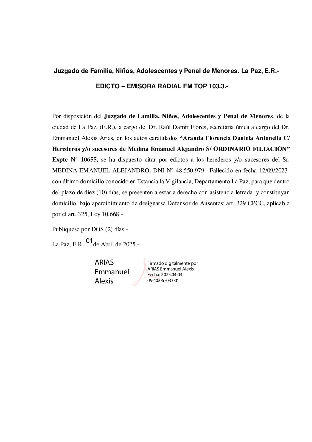 Edicto