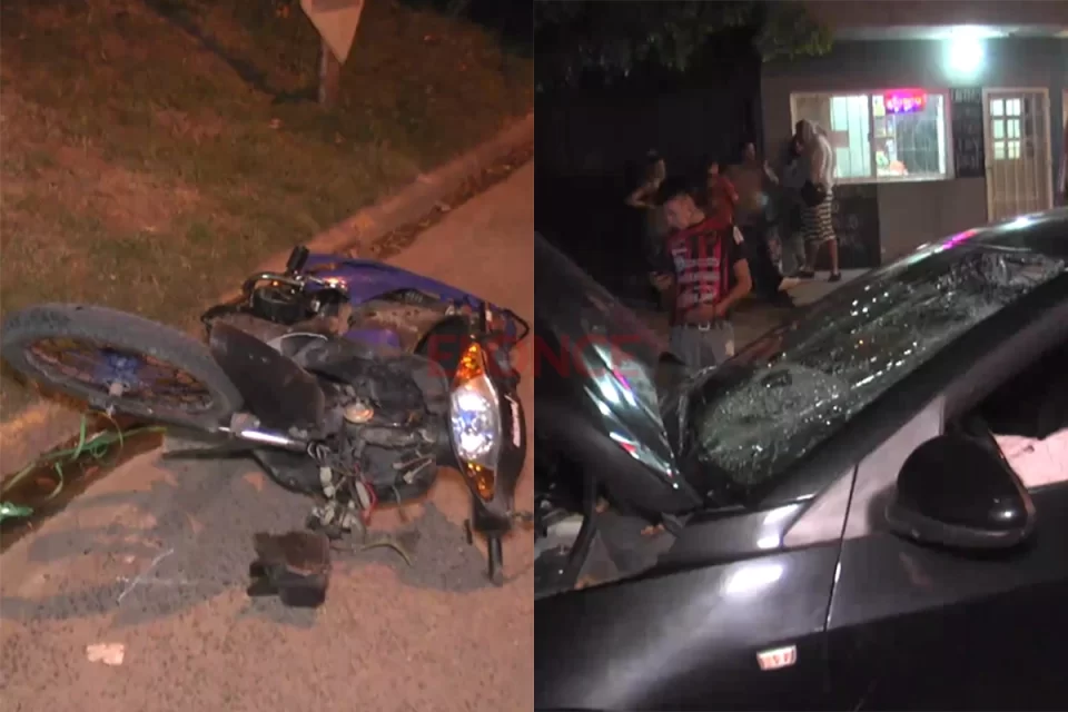 Impactante choque en Paraná: un motociclista hospitalizado tras fuerte colisión