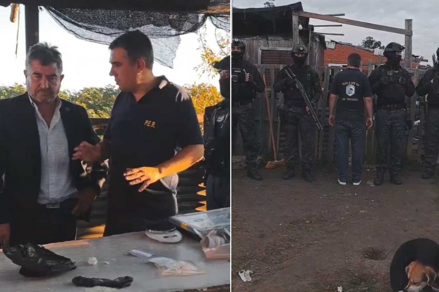 Roncaglia presenció allanamientos en Concordia: seis detenidos y droga secuestrada
