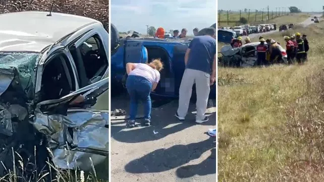 Choque frontal en Ruta 11 deja heridos y tránsito asistido