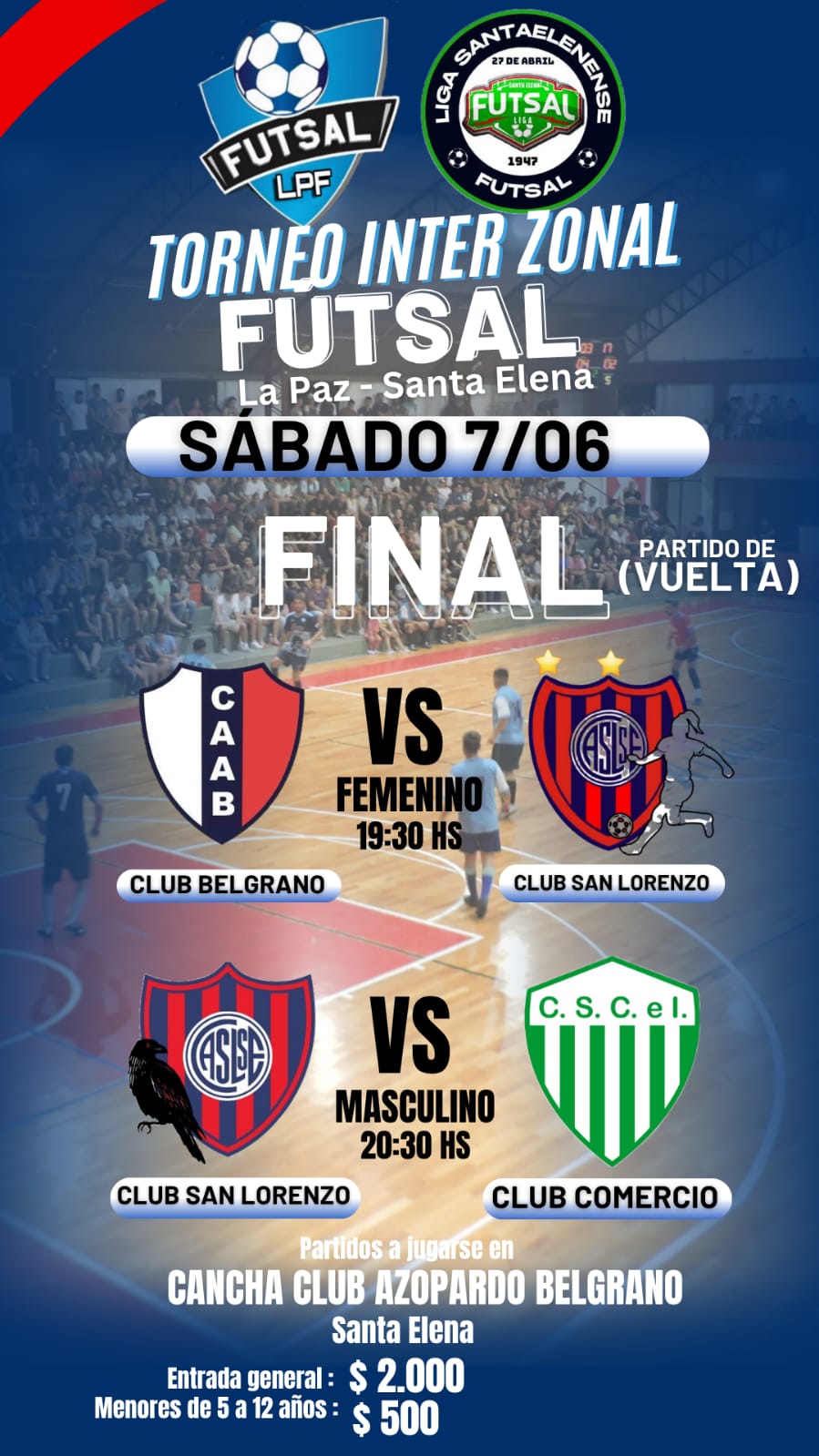 Final del Torneo Interzonal de Futsal: La Paz vs. Santa Elena