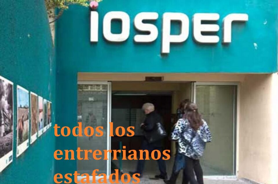 «Gracias a los diputados y senadores que contribuyeron a traicionar a todos los entrerrianos  votando  para liquidar al iosper.»