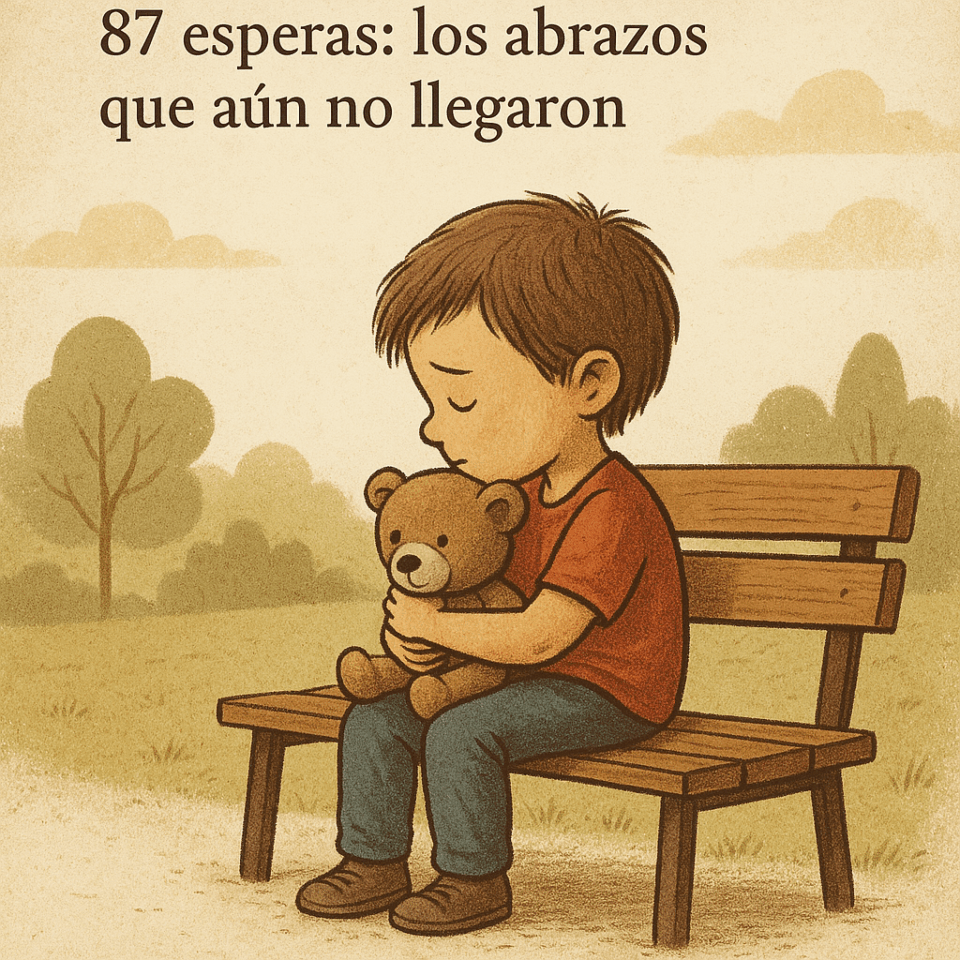 – “Esperando abrazos que duren para siempre”