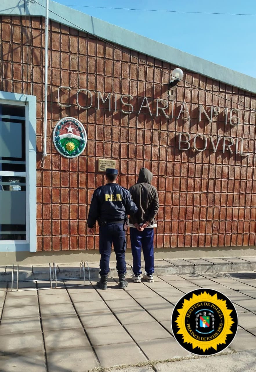 Detienen a joven en Bovril por amenazas calificadas con arma de fuego