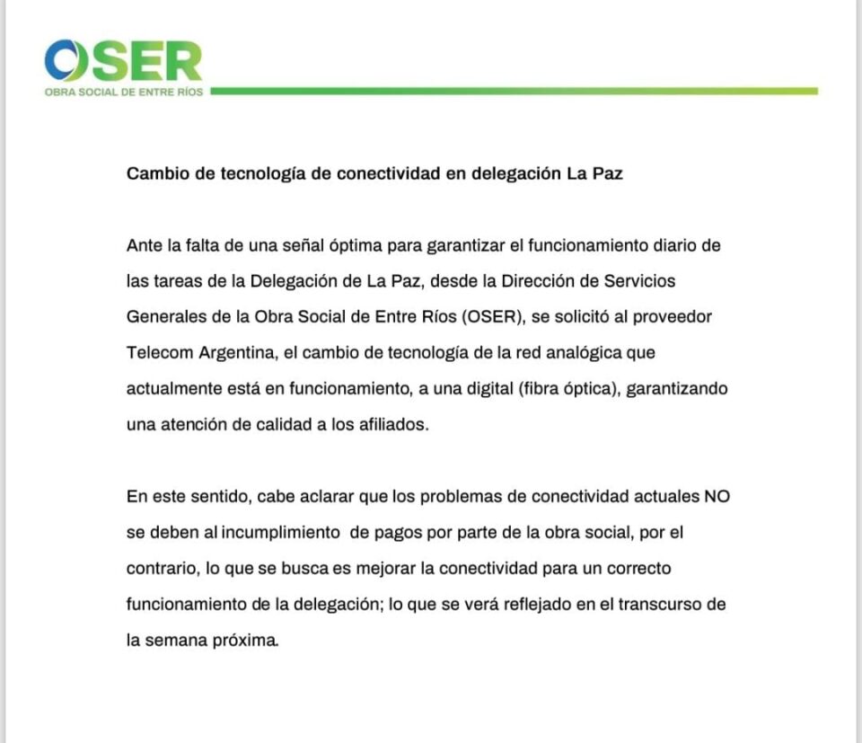 Tras reclamos de oyentes, “Los ciudadanos tienen la palabra” logró respuesta de OSER por fallas en el servicio
