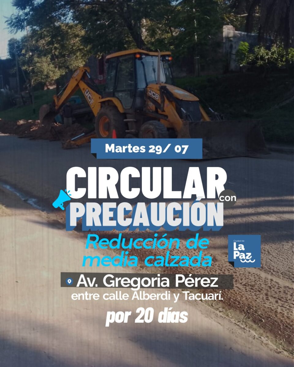 ATENCIÓN: CIRCULAR CON PRECAUCIÓN