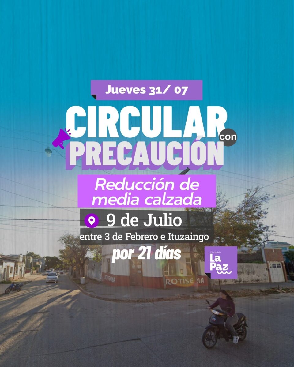 ATENCIÓN: CIRCULAR CON PRECAUCIÓN.