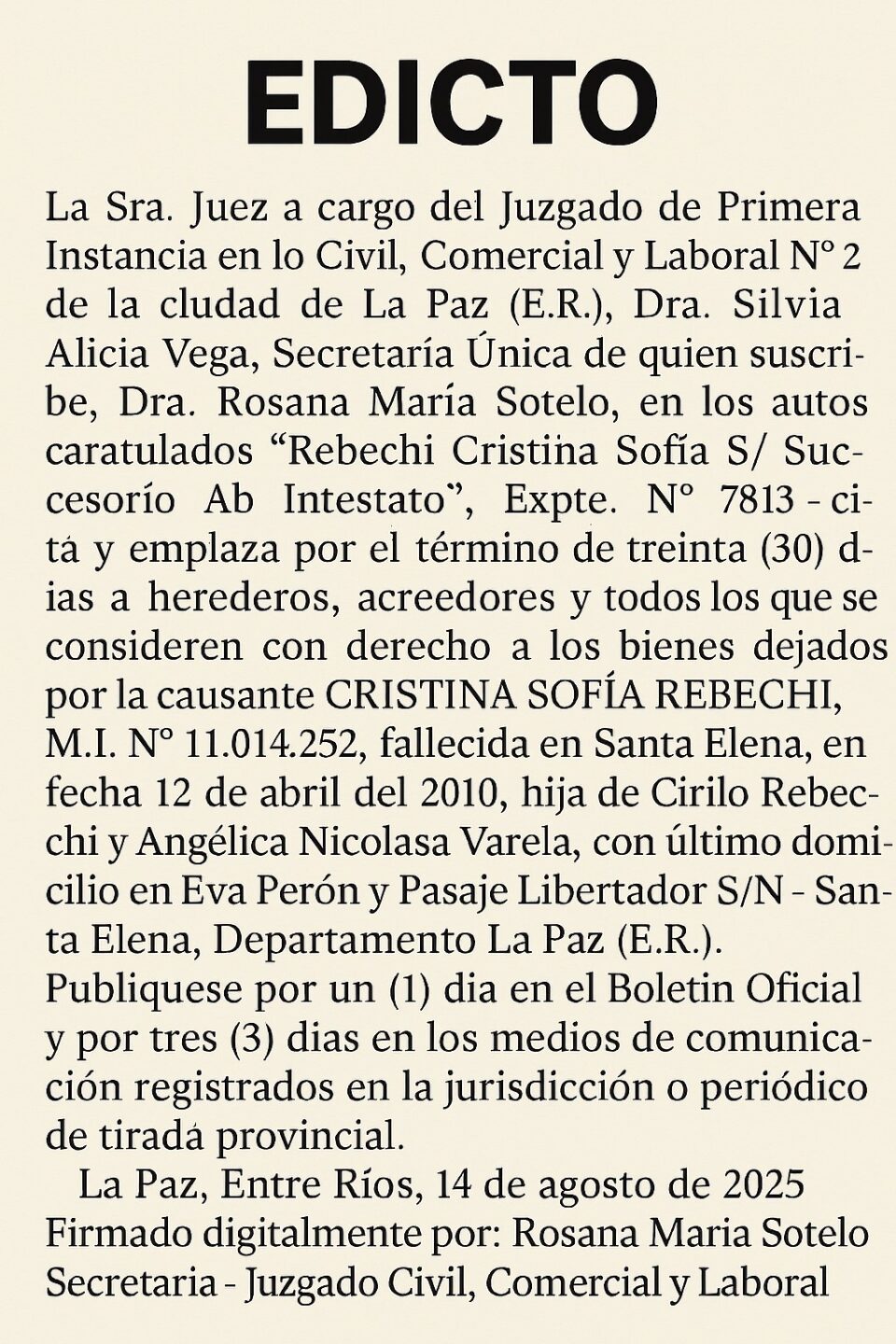 EDICTO