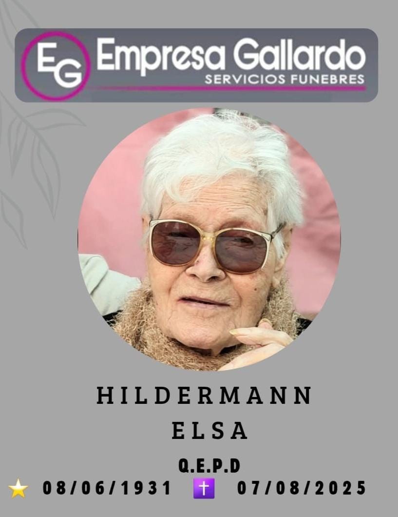 fallecio la Sra  Hildermann