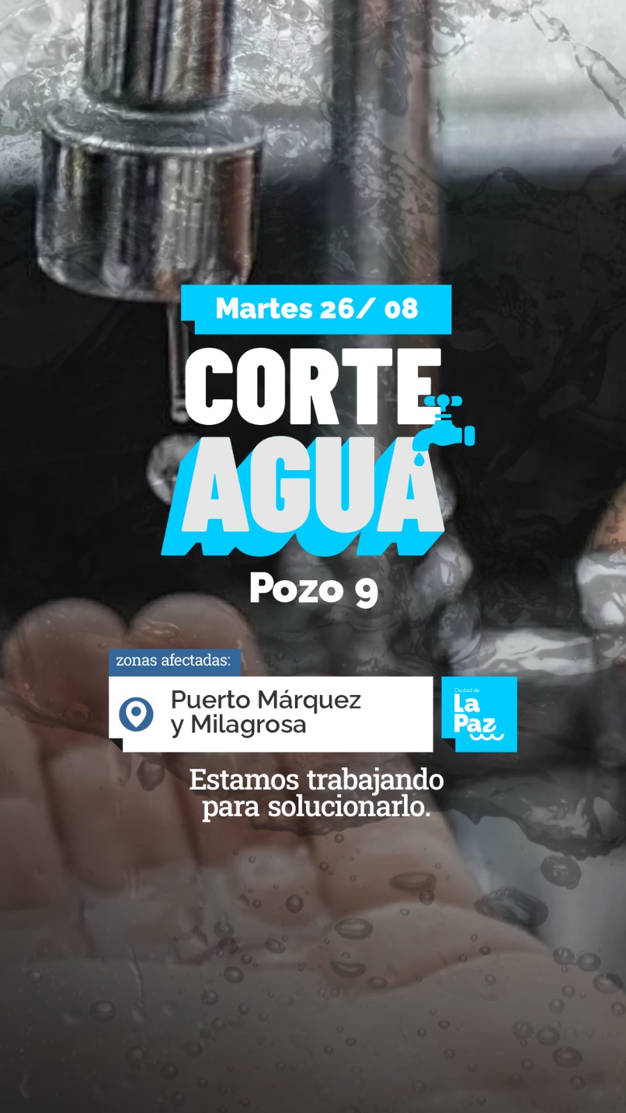 ATENCIÓN: CORTE DE AGUA