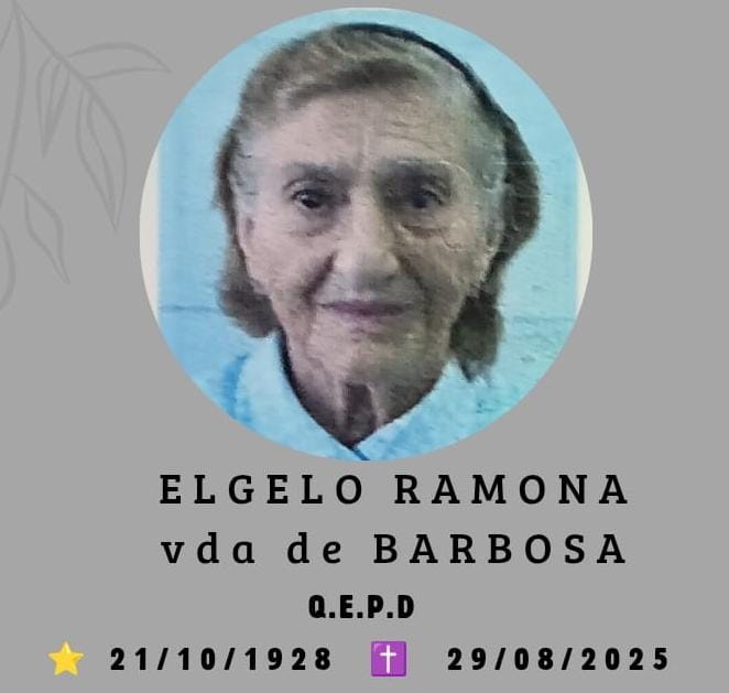 fallecio en la ciudad de La Paz  ELGELO RAMONA  Vda DE  BARBOZA