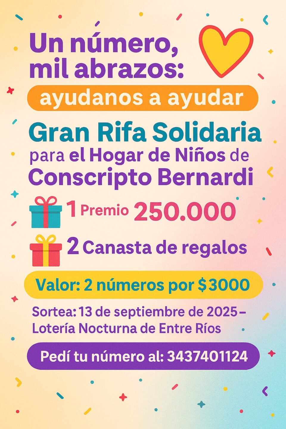 Un número, mil abrazos: ayudanos a ayudar