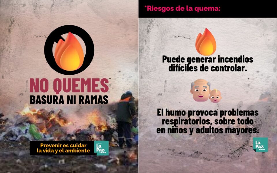 NO QUEMES BASURA NI RAMAS