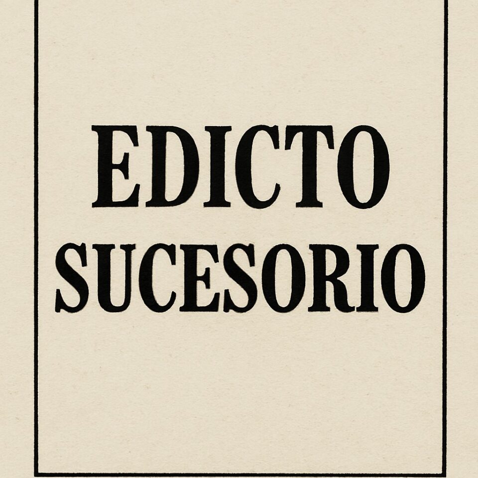 Edicto  Sucesorio