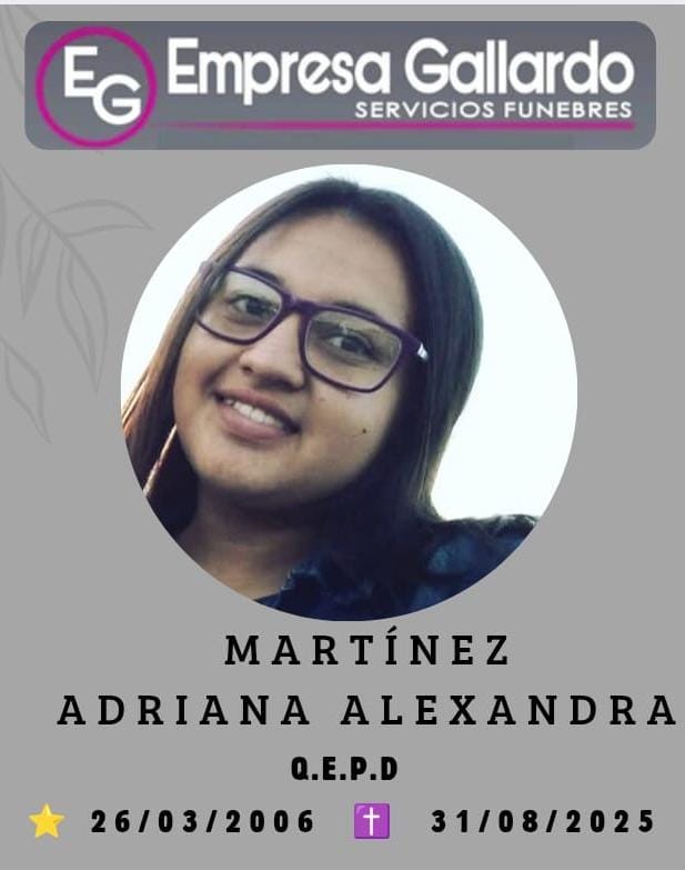 fallecio en la ciudad de la paz Martinez  Adriana Alexandra