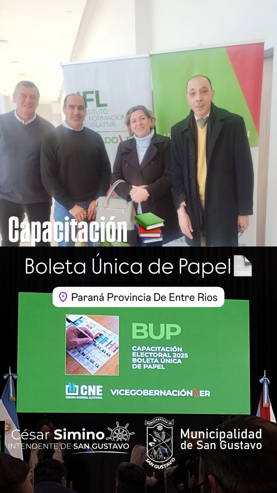 «San Gustavo se forma para votar mejor: autoridades locales participaron de capacitación sobre Boleta Única»
