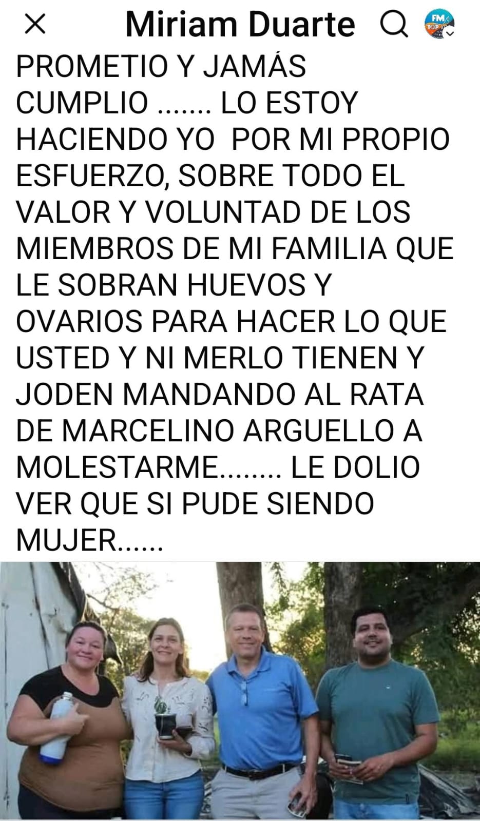«Lo que ustedes prometieron y jamás cumplieron, lo estoy haciendo yo»: el fuerte reclamo de Miriam Duarte al municipio