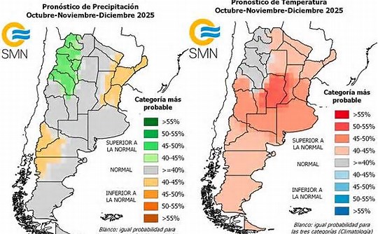 Primavera cálida y lluvias variables: qué anticipa el SMN para Entre Ríos en octubre, noviembre y diciembre