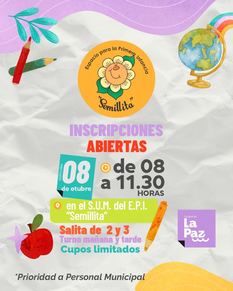 JARDÍN MATERNAL «SEMILLITA»: INSCRIPCIONES 2026