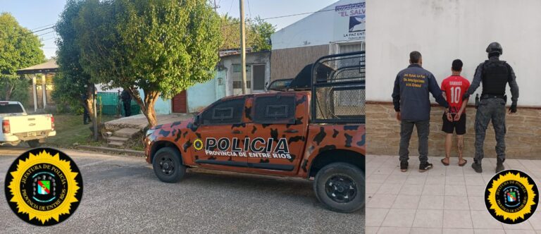 Detienen a un joven de 25 años en La Paz tras un allanamiento por lesiones con arma de fuego