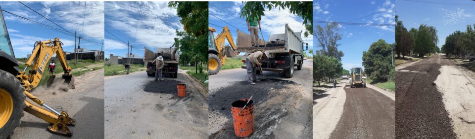 Personal de Obras Públicas realizó tareas de bacheo