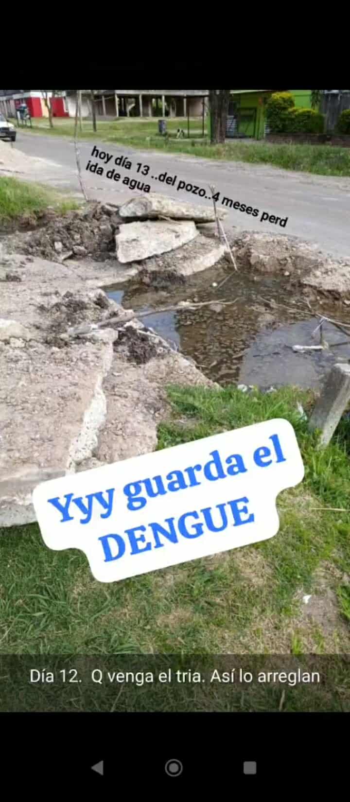 los vecinos del barrio sur indignados  por la falta de respuesta del gobierno municipal