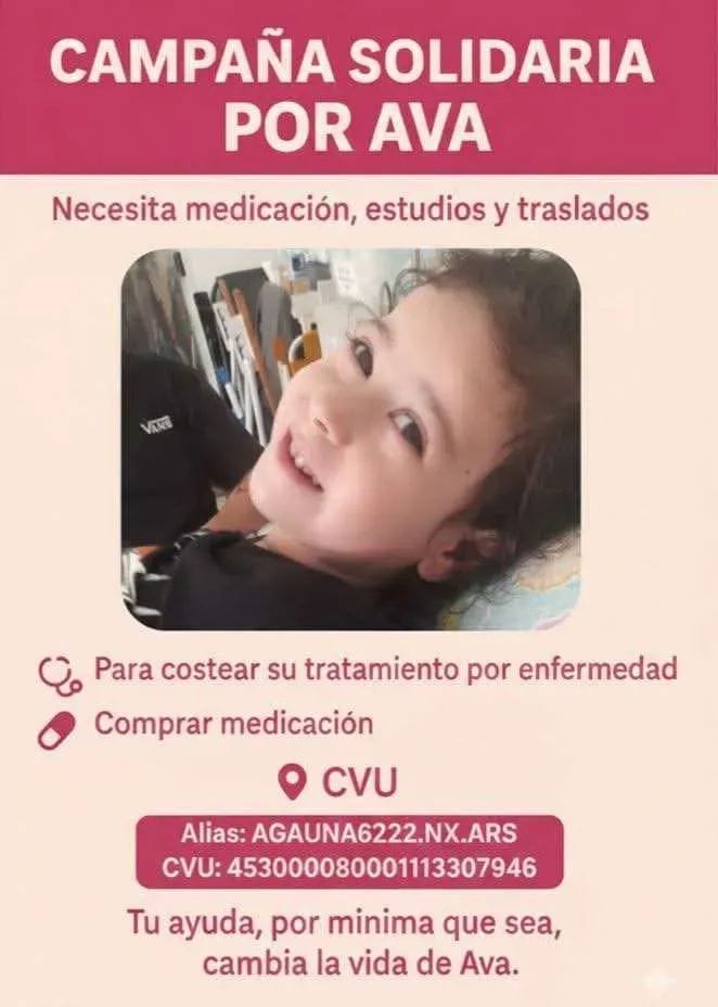 “Llegó a la redacción de Top Digital la cadena solidaria por la salud de Ava Filippa Gauna: te invitamos a compartir para que más personas puedan colaborar”