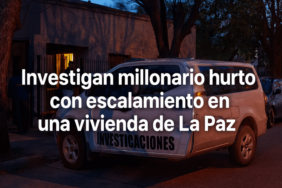 Investigan millonario hurto con escalamiento en una vivienda de La Paz