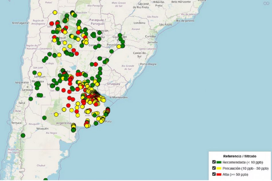 “El mapa del arsénico en Argentina: un relevamiento del ITBA revela las regiones con mayor presencia en agua potable, alerta sobre la exposición de 4 millones de personas y confirma el desafío sanitario que implica un contaminante natural capaz de provocar cáncer y enfermedades crónicas según la OMS”
