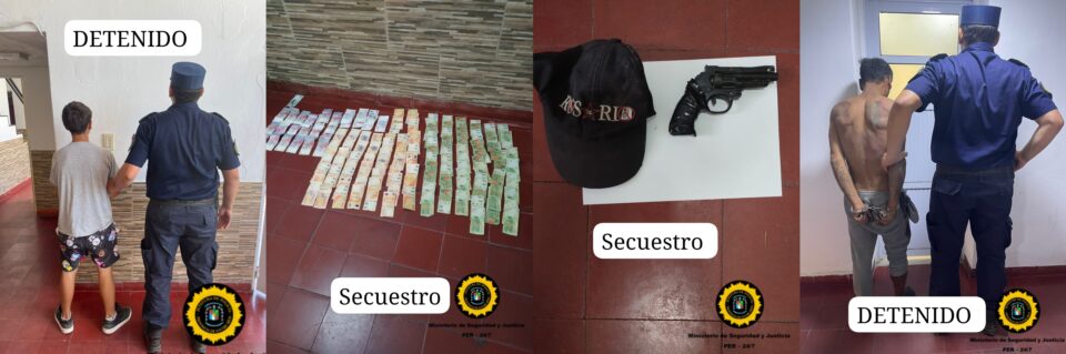 Robo a mano armada en Santa Elena: dos detenidos, uno de ellos menor de edad