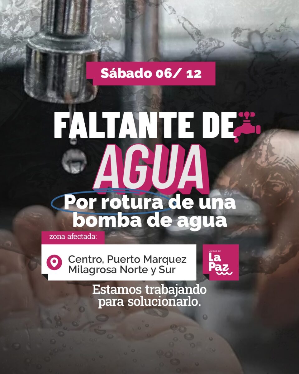 COMUNICADO – SERVICIO DE AGUA