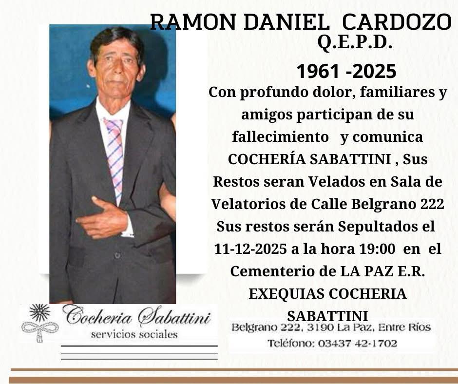 Fallecio en La Paz  Ramn  Daniel Cardozo