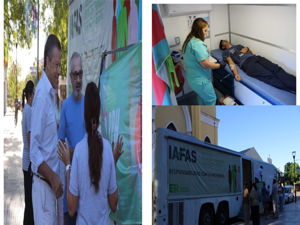 LA PAZ RECIBIÓ AL PROGRAMA PROVINCIAL DE HEMOTERAPIA