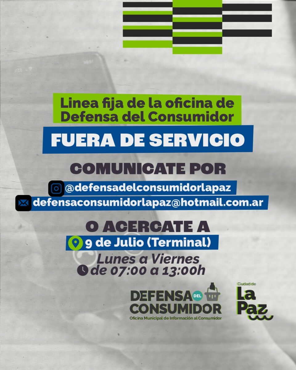 COMUNICADO IMPORTANTE – DEFENSA DEL CONSUMIDOR