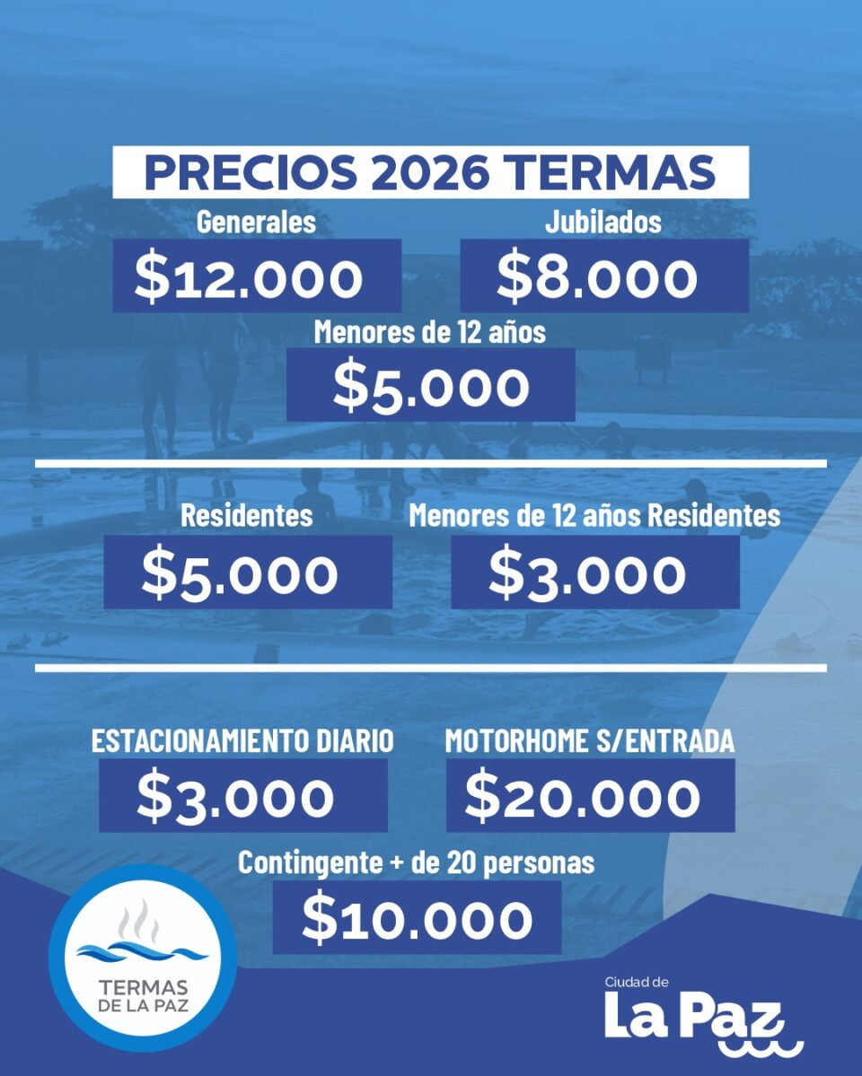 TARIFAS DE FEBRERO EN TERMAS