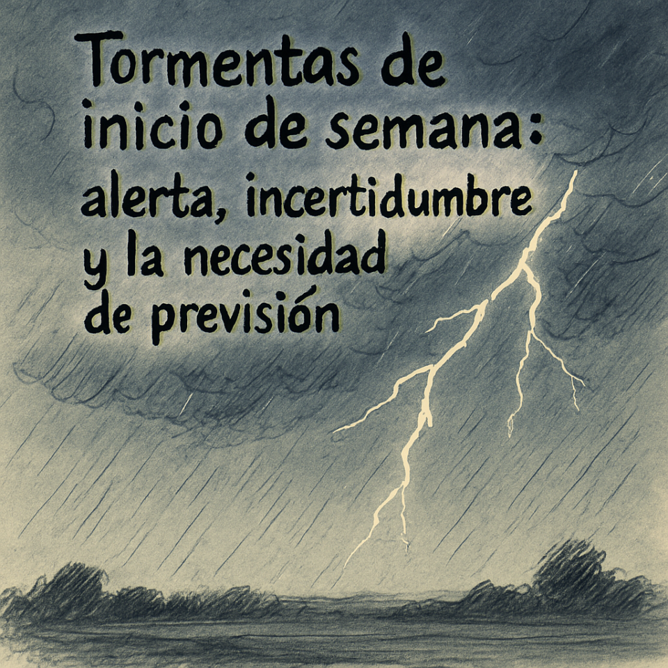 Tormentas de inicio de semana: alerta, incertidumbre y la necesidad de previsión
