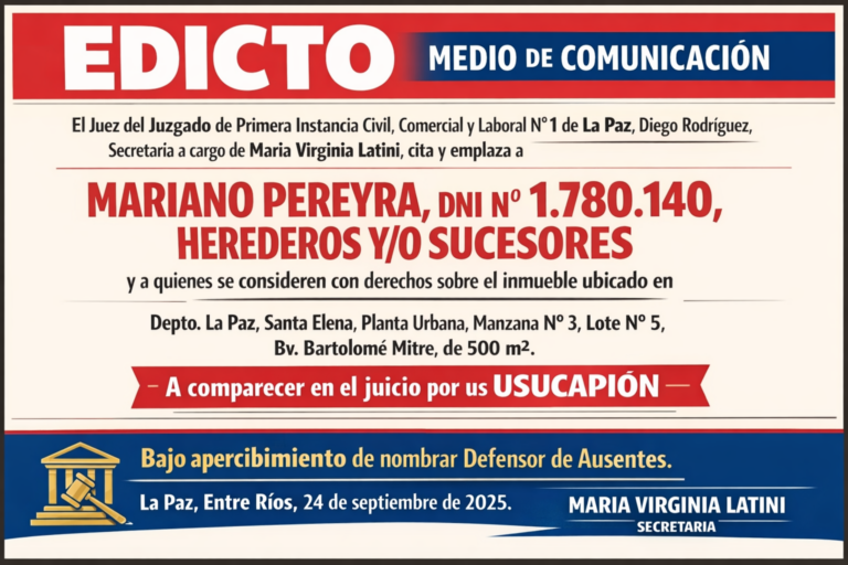 EDICTO-MEDIO DE COMUNICACION