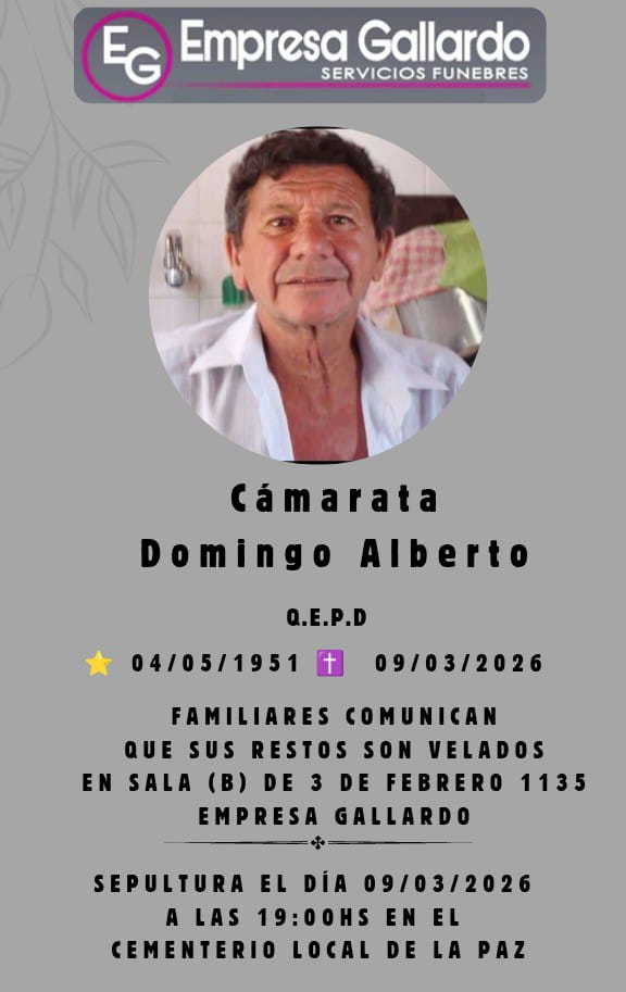 Fallecio  Camarata  Domingo Alberto