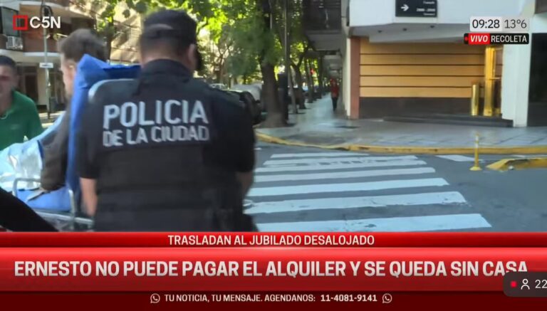 Intriga social: un jubilado desalojado por no poder pagar alquiler ni medicamentos