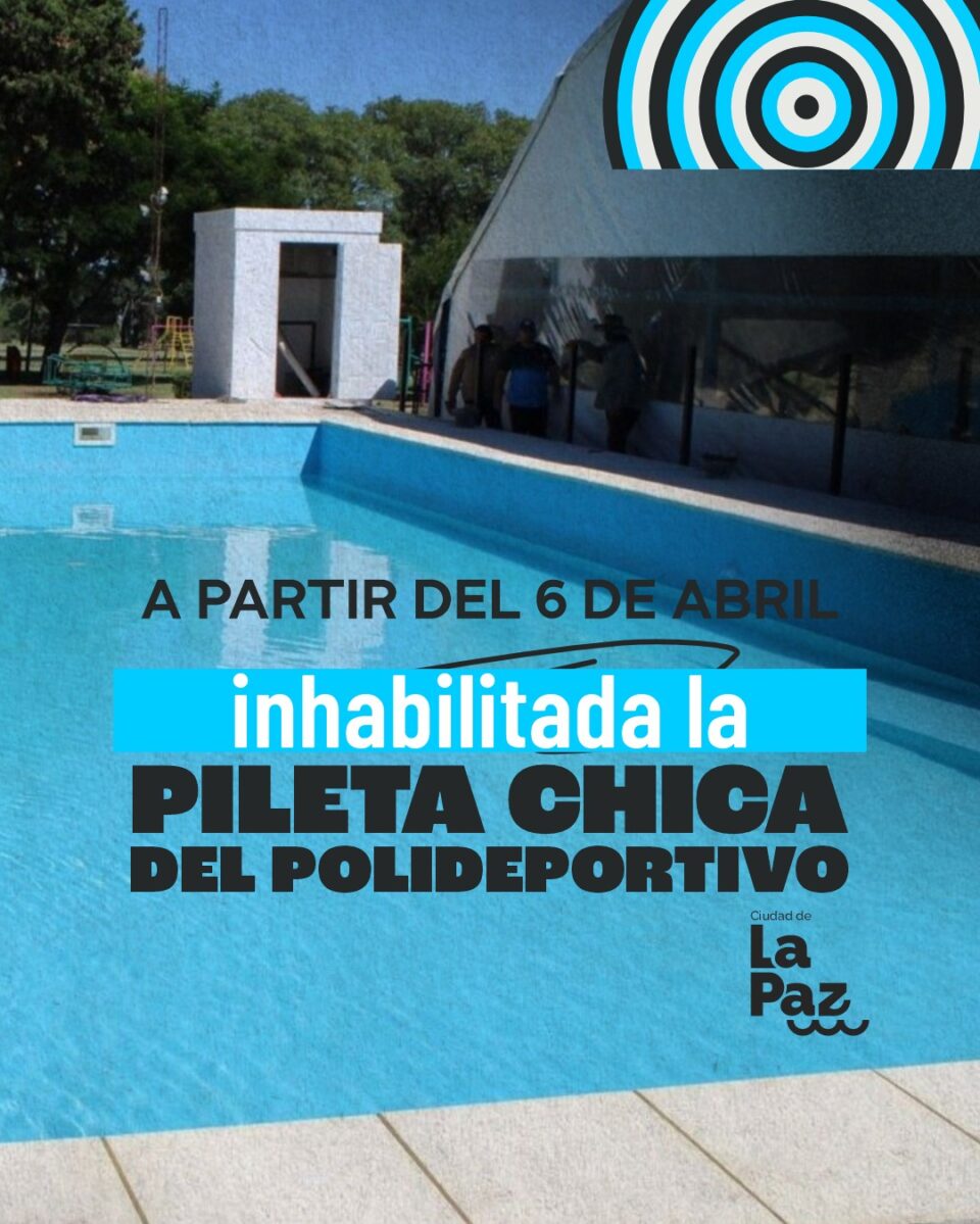 Información Importante “Pileta chica del Polideportivo permanece cerrada”