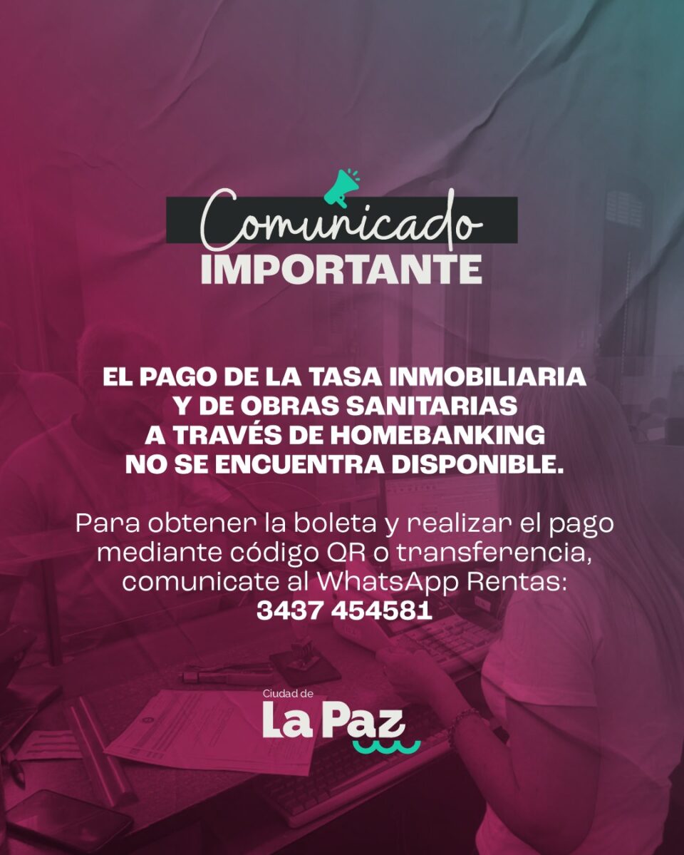 COMUNICADO IMPORTANTE – RENTAS