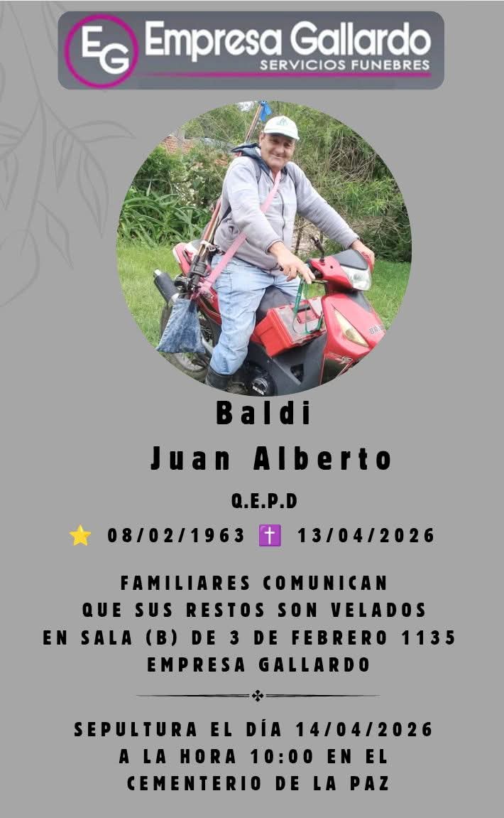 fallecio en La Paz Baldi  Juan  Alberto