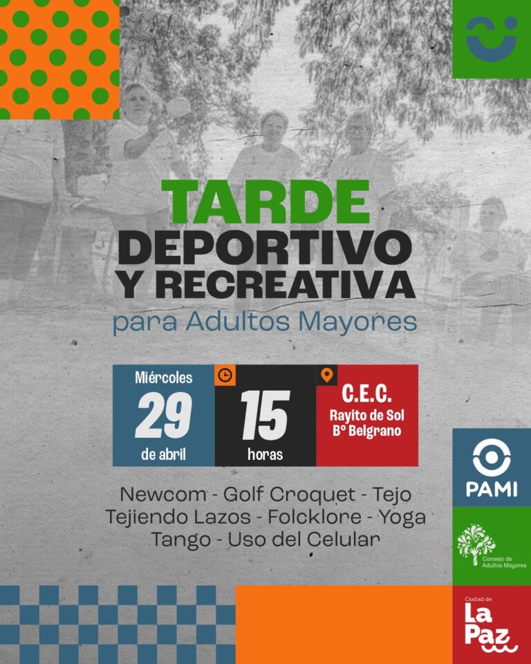 TARDE DEPORTIVA Y RECREATIVA PARA PERSONAS MAYORES