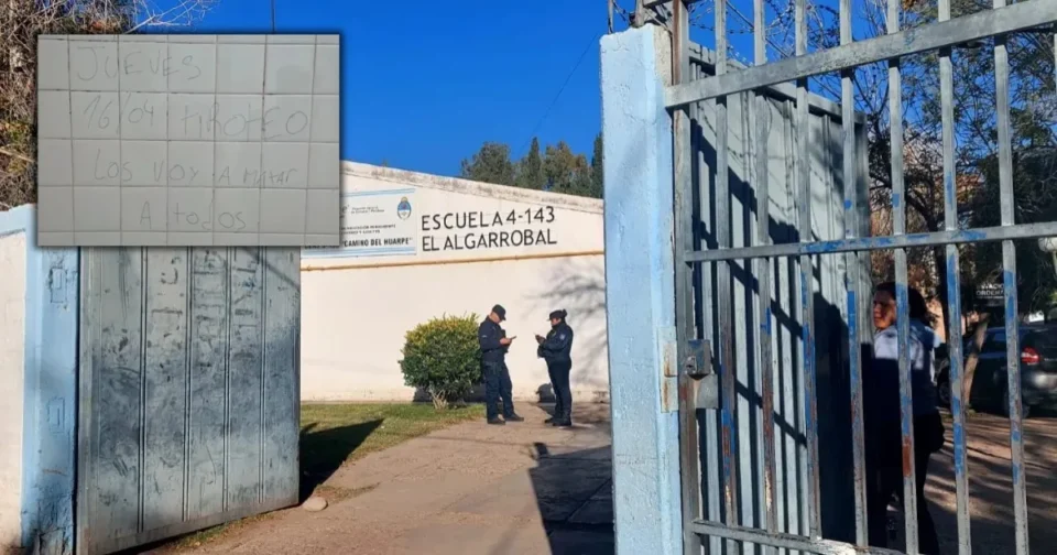 Padres deberán pagar los costos de operativos por amenazas en escuelas de Mendoza