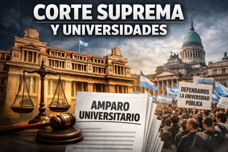 “Milei tensiona su frente interno mientras la Corte Suprema recibe el amparo universitario”