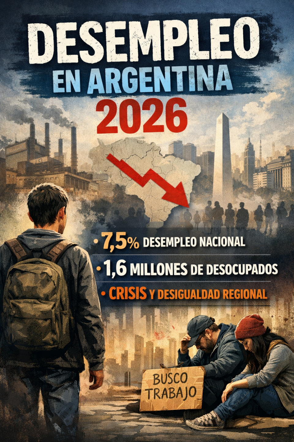 “Desempleo en alza: radiografía provincial del mercado laboral argentino en 2026”